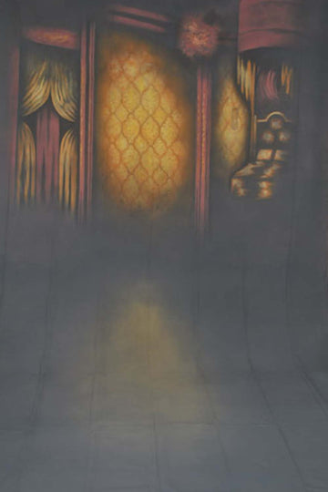 Vintage Window Scenic Painted Backdrop 923
