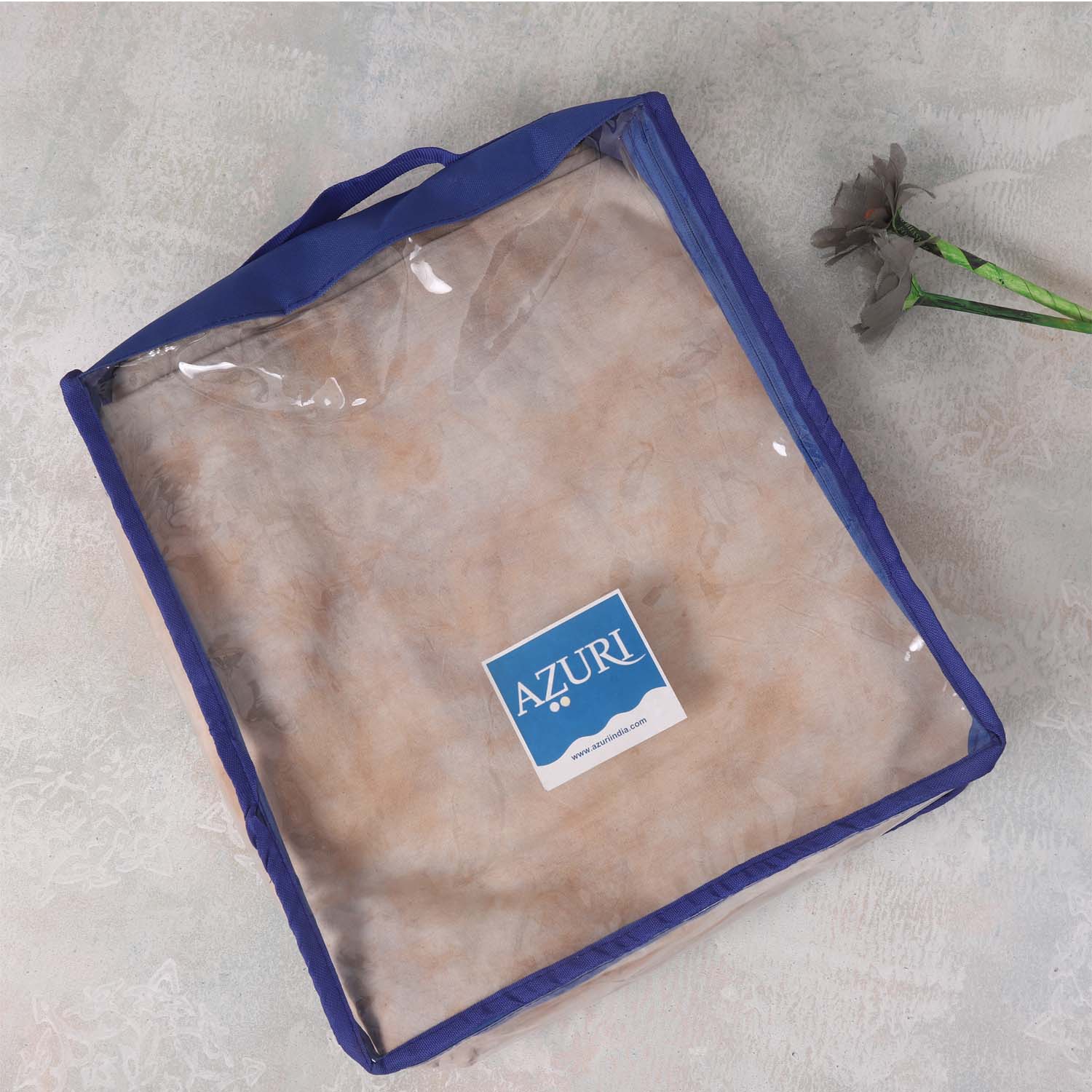 Blue Hand Painted Mottled Muslin Backdrop - Azuri Backdrops