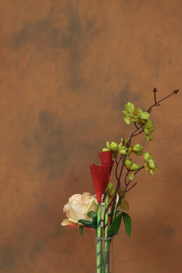 Brown Orange Hand Painted Mottled Muslin Backdrop - Azuri Backdrops