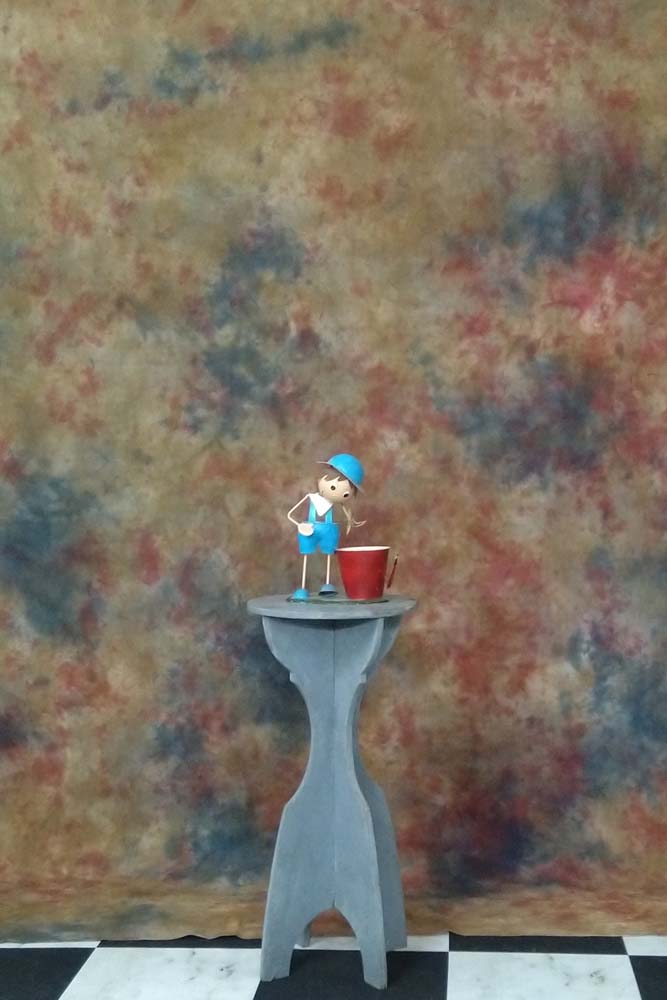 Galaxy Brown Light Blue Mottled Muslin Backdrop - Azuri Backdrops