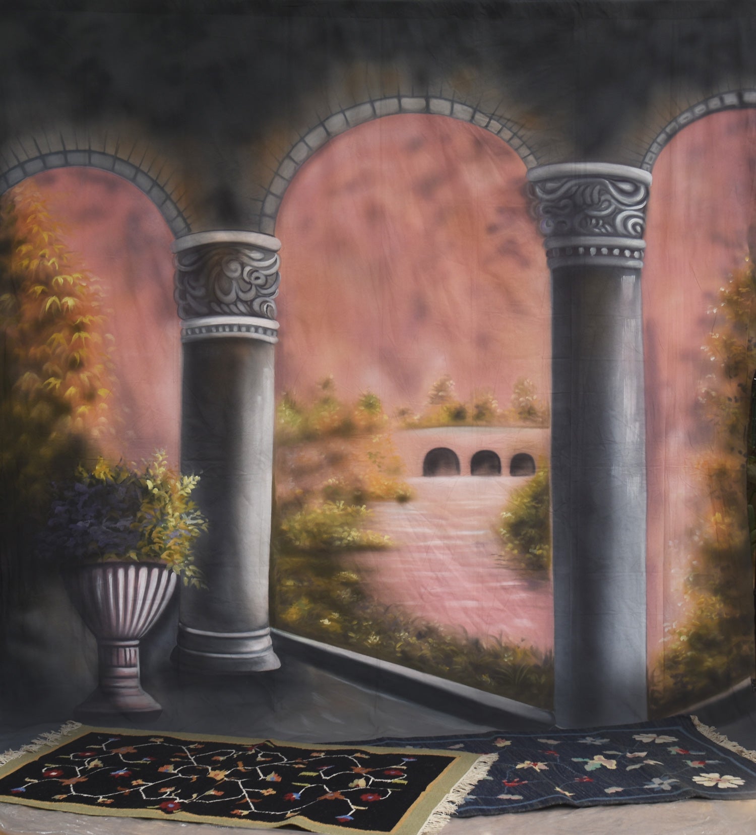 Castle View Scenic Painted Backdrop