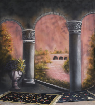 Castle View Scenic Painted Backdrop