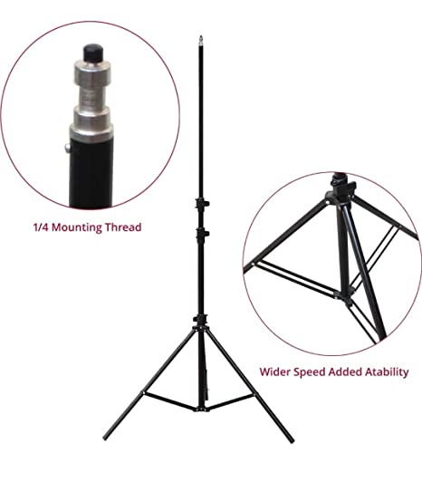 Portable Fold-able Umbrella Flash Light Stand Photo Video Studio Lighting Photography Stand- 8.5ft,Portable Foldable Umbrella Flash Light Stand Photo Video Studio Lighting Photography Stand - Azuri Backdrops