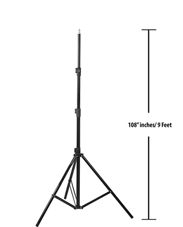 Portable Fold-able Umbrella Flash Light Stand Photo Video Studio Lighting Photography Stand- 8.5ft,Portable Foldable Umbrella Flash Light Stand Photo Video Studio Lighting Photography Stand - Azuri Backdrops