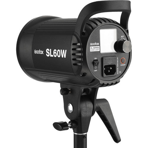 Godox SL60 60W 5600K Studio White Version LCD Panel LED Video Light (Black) - Azuri Backdrops