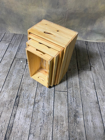 Pine Wooden Props Crates (Set of 4)